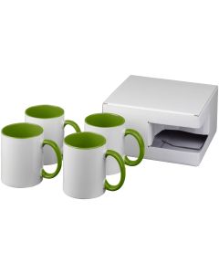 Ceramic sublimatie mok 4 delige geschenkset