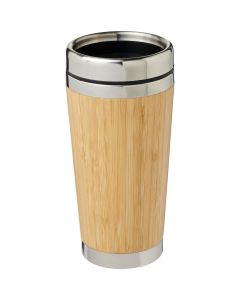 Bambus 450 ml beker met buitenzijde van bamboe