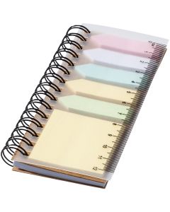 Spinner notitieboek met gekleurde sticky notes