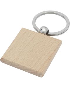 Gioia beukenhouten vierkante sleutelhanger