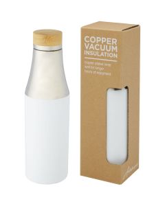Hulan koperen vacuüm geïsoleerde roestvrijstalen fles van 540 ml met bamboe deksel
