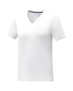 Somoto Dames T-shirt met V-hals en korte mouwen