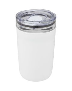 Bello 420 ml glazen beker met buitenwand van gerecycled plastic