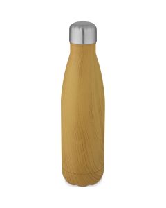 Cove 500 ml vacuüm geïsoleerde roestvrijstalen fles met houtprint