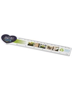 Tait hartvormige liniaal van 15 cm van gerecycled plastic