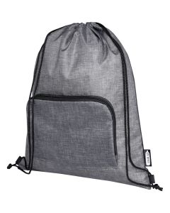 Ash gerecyclede opvouwbare tas met trekkoord 7L