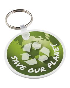 Tait cirkelvormige gerecyclede sleutelhanger