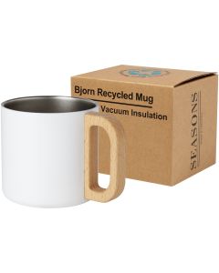 Bjorn 360 ml RCS-gecertificeerde mok van gerecycled roestvrijstaal met koperen vacuümisolatie
