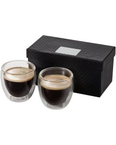 Boda 2 delige espressoset van glas